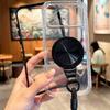 Bumper Clear Phone Case for iPhone 17 Pro Max 16 15 14 13 Pro 360 Ring Holder with Wrist Strap Shockproof Cover 16e 17 air 11