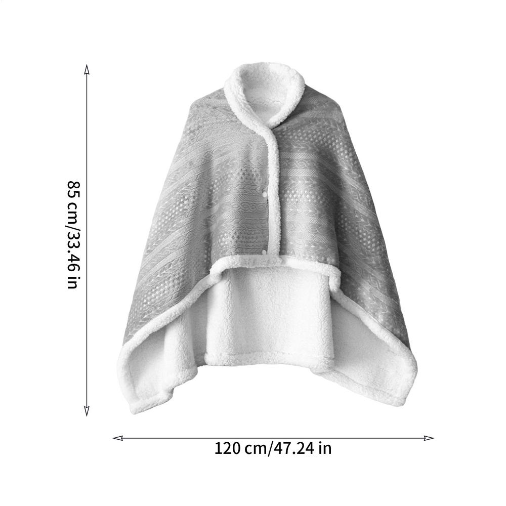 

Blanket Wraps For Women Button-Style Shawl Soft Blanket Poncho For Women Girls Ladies Wives Mothers Travelers Students Office светло-серый