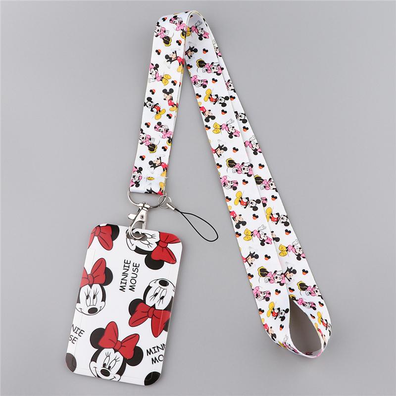 Anime Minnie Mickey Mouse Krkový popruh Šnúrka na kľúče Šnúrka Držiak na ID kartu Šperkové dekorácie Kľúčenka na doplnky Darčeky