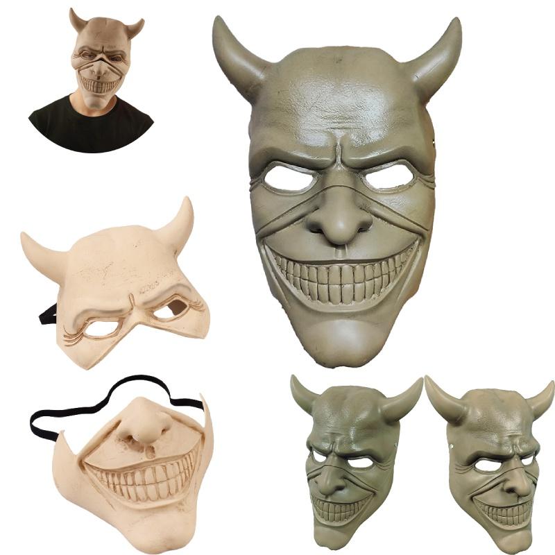 The Phone Black Latex Mask Horror Movie Halloween Party Props Eyemask Facemask