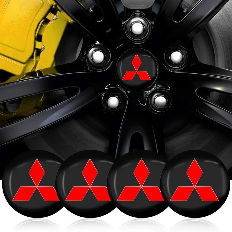 4Pcs 56mm Emblem Logo Car Wheel Hub Center Cap Auto Parts Emblem for Mitsubishi Pajero Outlander Montero Lancer Triton Galant