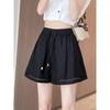 Women's Chinese Style A-line Wide-Leg Summer Sports Shorts - Slimming, Petite, Loose Fit, Thin, Five-Point Length