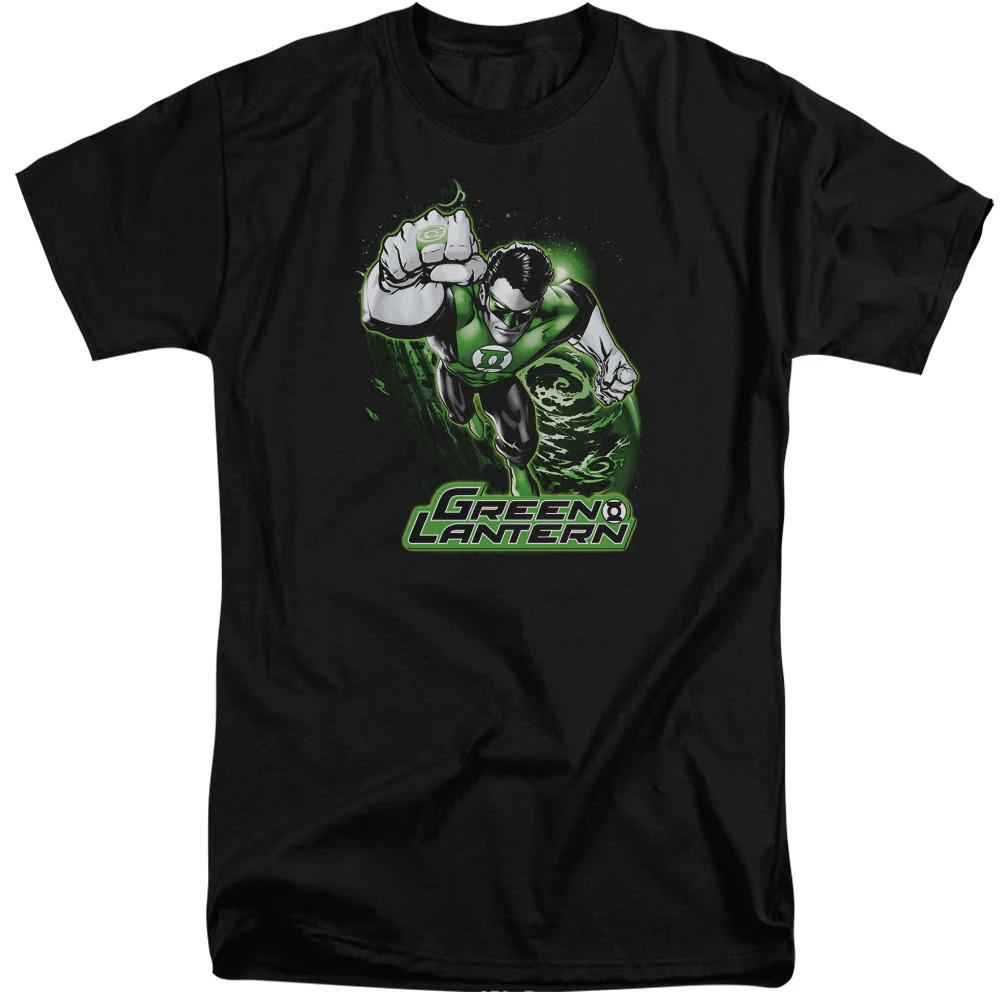 

Justice League Green Lantern Green and Gray Mens Tall T Shirt Black 4XL