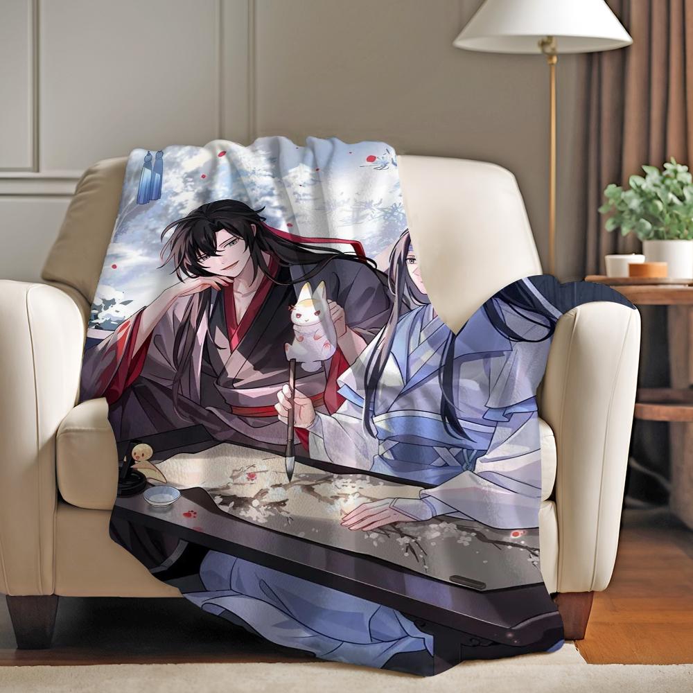 Anime Mo Dao Zu Shi Blanket For Sofa Office Bed Plane Travel Sleep Read Relax Camping Soft And Warm