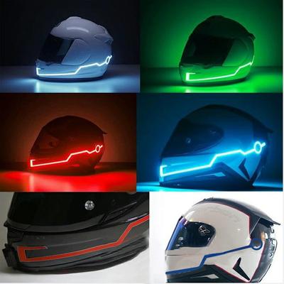 Bir Çift Motosiklet Kaskı Capacete De Moto Işık Sürüş Sinyali EL Şerit Kiti Bar Kendin Yap Kask Led Şerit Reflektör Soğuk Işık Fil