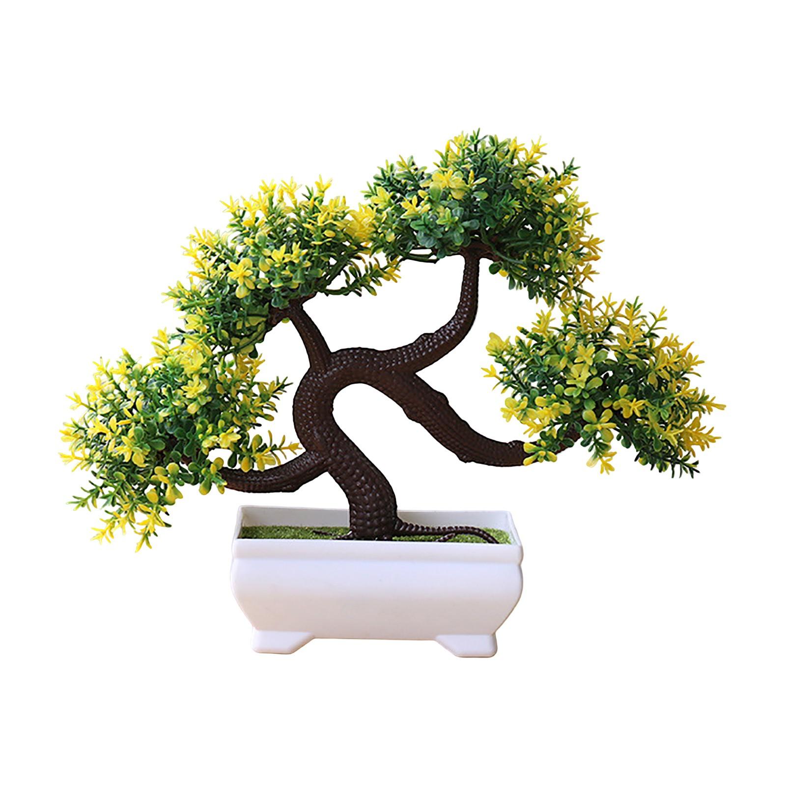 

Имитация зеленого растения, украшения в горшках, комбинированные растения, украшения для рабочего стола в помещении, имитация искусственного цветка, растения бонсай One Size жёлтый