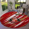 Sunderland A.F Custom Name Round Area Rug,Carpet Rug for Living Room Bedroom Sofa Playroom Decor,Non-slip Floor Mat