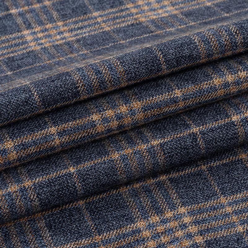 FIRS Men's Pure Cotton Brushed Plaid Long-Sleeve Shirt