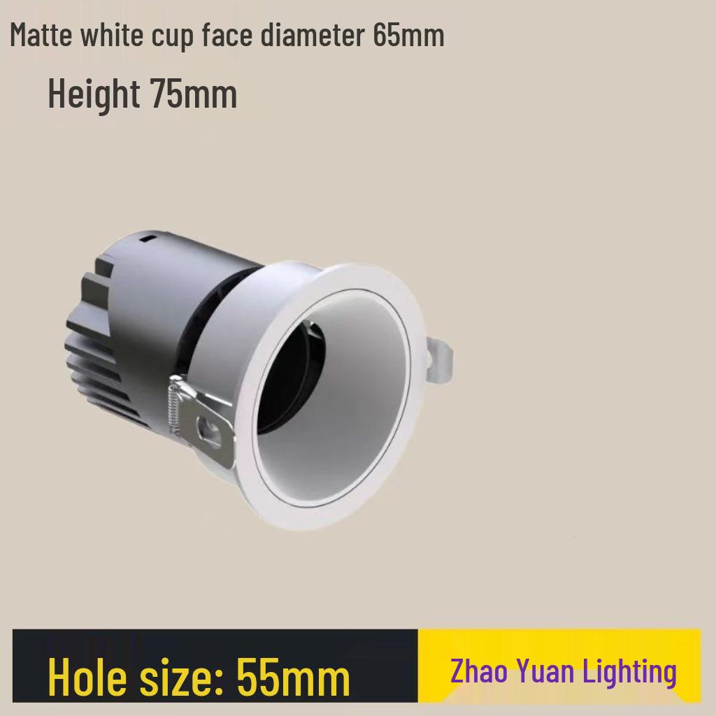 Adjustable Angle Anti-Glare Recessed Spotlight for Guest Rooms and Corridors