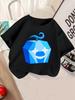 Süße Obstbox Kinder Kurzarm T-Shirt Sommer Niedlich Cartoon Rundhalsausschnitt Jungen Mädchen 3-14