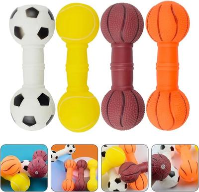 Hundeballspielzeug Interaktives Hundespielzeug Lustige Kichergeräusche Fußball Basketballform Zahnreinigung Bissfestigkeit Quietschendes Hundeballspielzeug