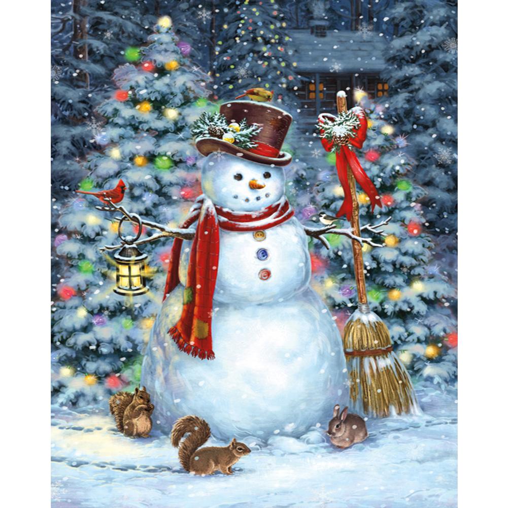 Świąteczne pełne hafty eko-bawełniane nici 11CT drukowane grafiki krzyżykowe