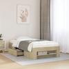 VidaXL Bed Frames Sonoma Oak 100x200 Cm Engineered Wood, Bedroom Furniture, Single Bed, Slatted Base, Bed, Frame 3295487