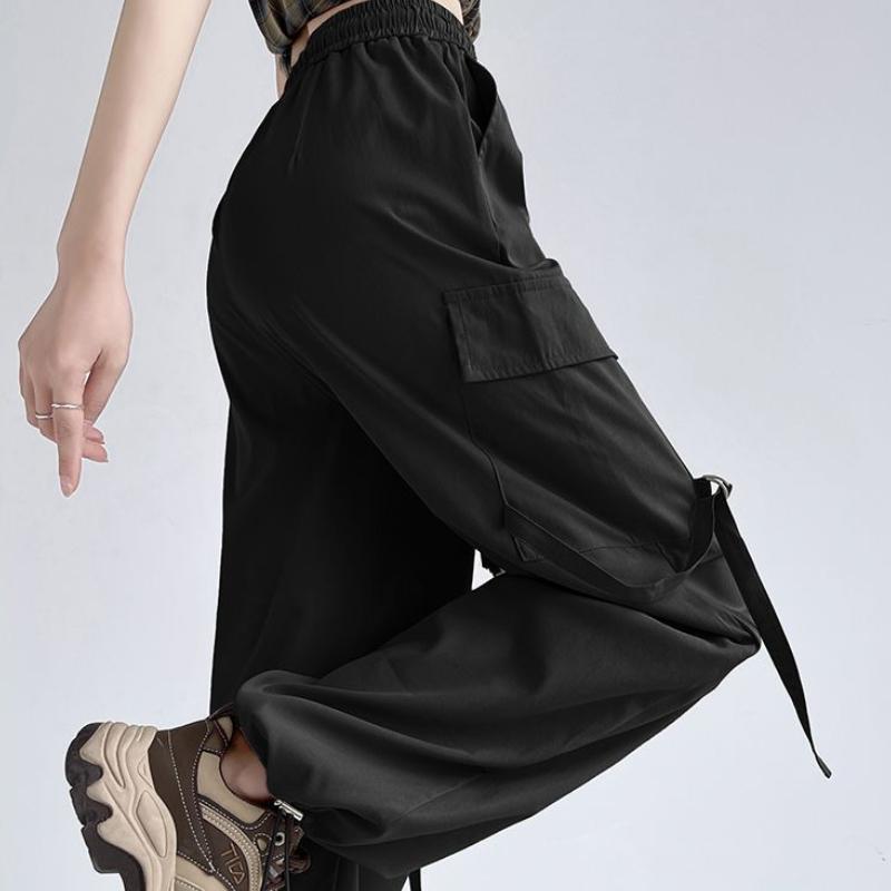 Unisex Cargo Pants | Spring-Summer Thin Straight Wide-Leg Y2K Loose Casual Ankle-Cuffed Long Pants