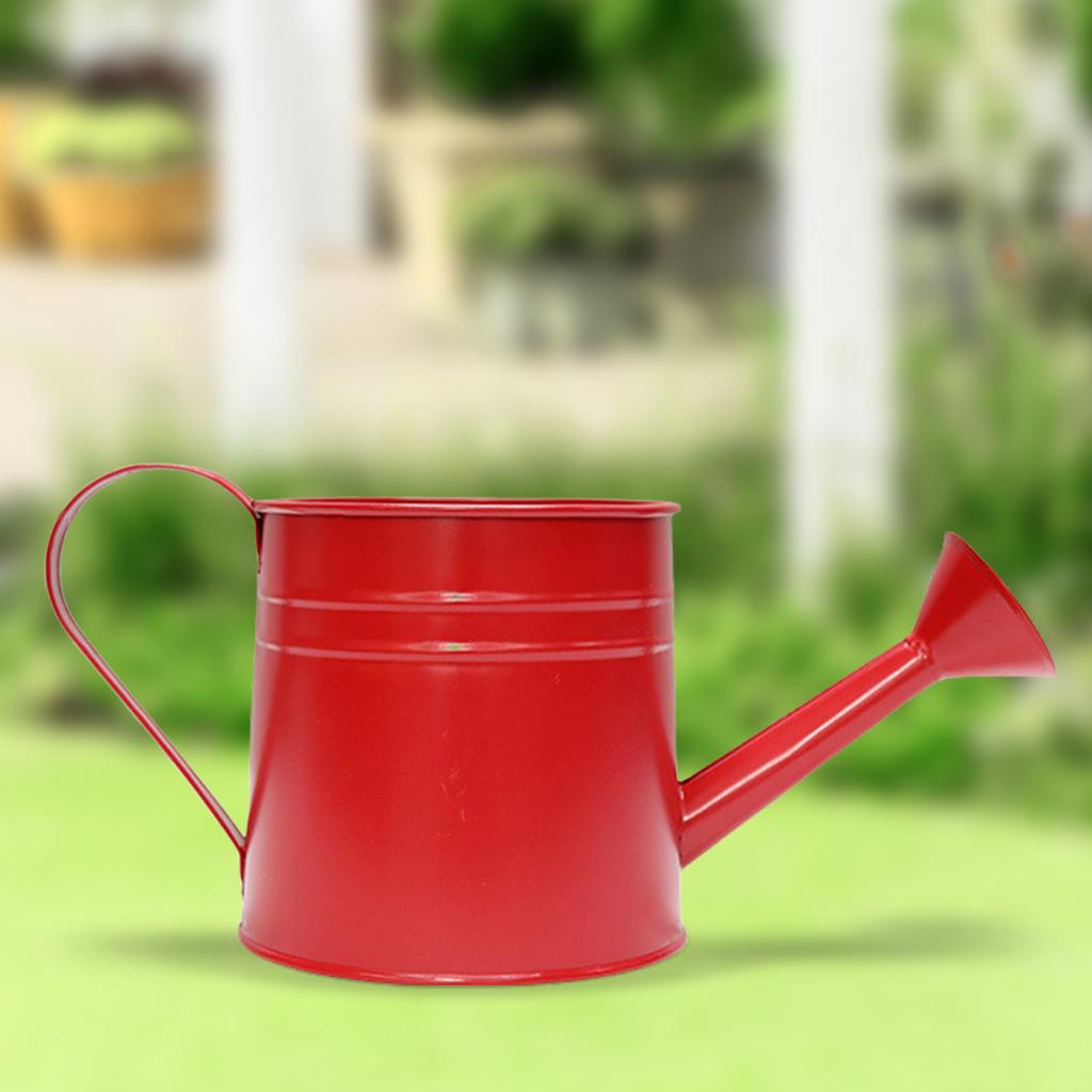 Gießkanne aus Eisen im Vintage-Stil, charmanter, rustikaler Metallbehälter, perfekt als Blumentopf oder Bürodekoration.