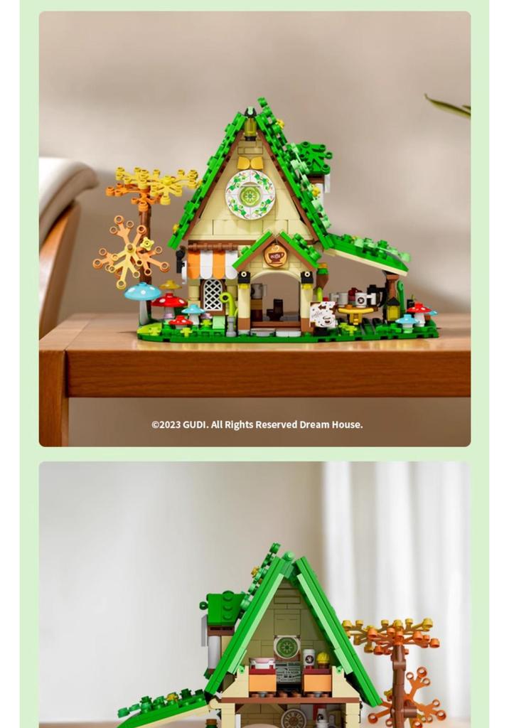 Gudi Educational Building Blocks: Coffee Shop Model Puzzle for Kids