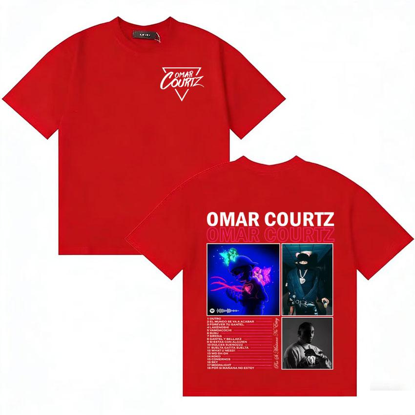 

Rapper Omar Courtz Trendy Album Merch Tshirt Unisex Women High Quality Tshirt Hip Hop Crewneck Loose Short Sleeve Clothing Unisex S