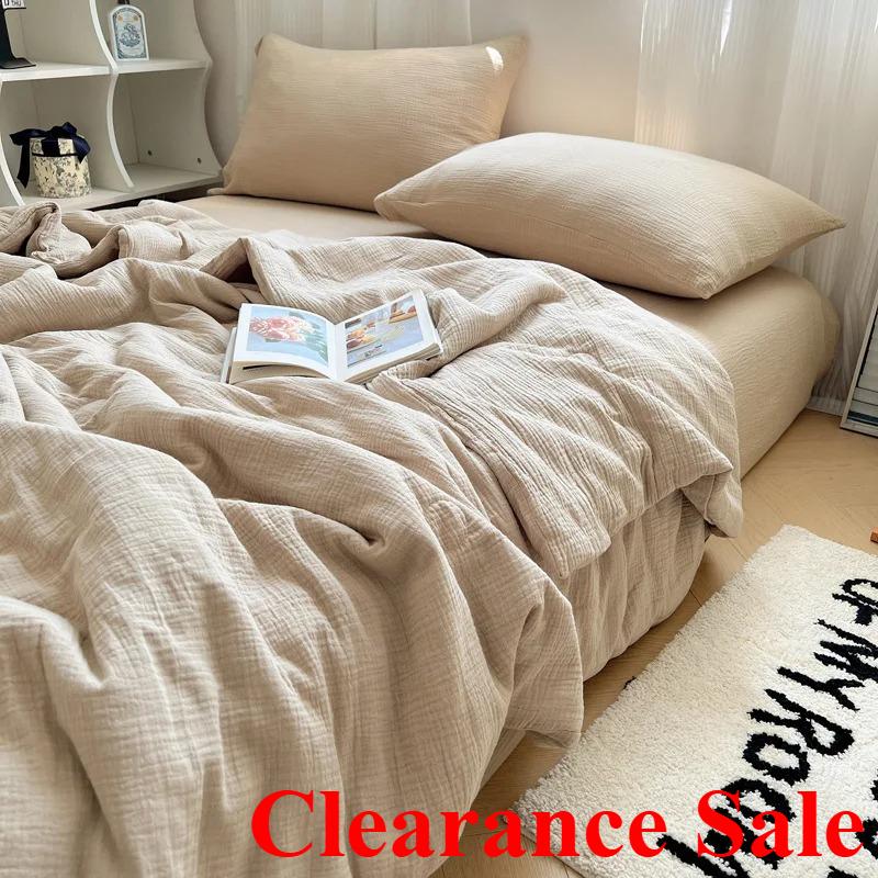 New class A double-layer yarn Xia Liang quilt four-piece summer single dormitory thin quilt summer air conditioner quilt