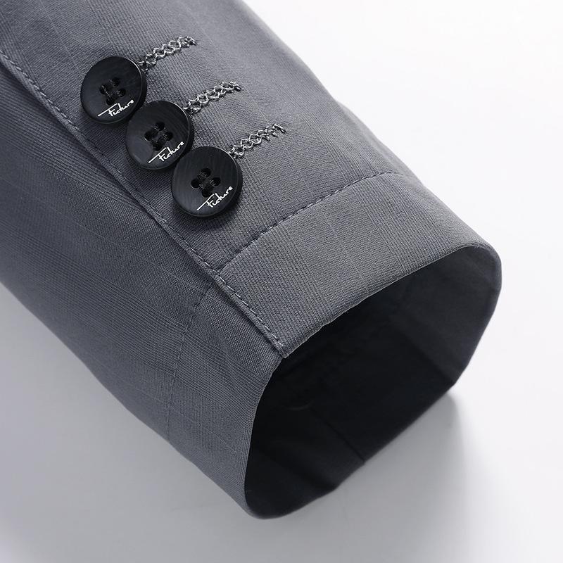 Plaid Men's Suit Spring and Autumn Stretch Casual Suit No-iron Slim Small Suit Men's Single Suit Jacket