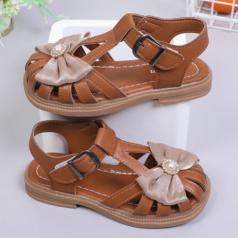 Baby Kids Bow Princess Sandals, Korean Soft Sole Summer Girls Shoes