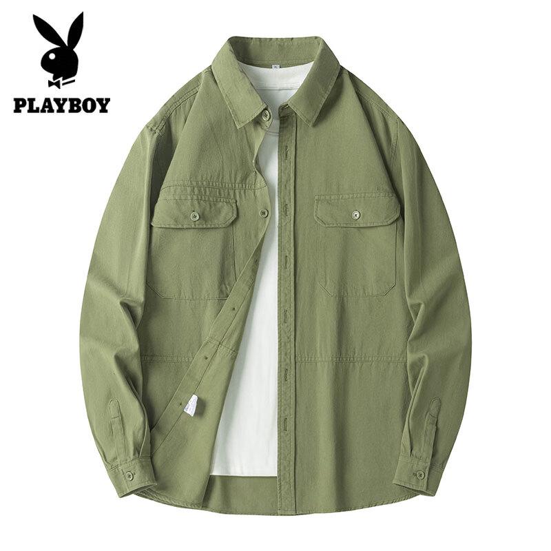 PLAYBOY Men s Loose Fit Pure Cotton Casual Shirt XL