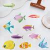 50PCS New Waterproof Fish Transparent Stickers Art DIY Laptop Decal Cartoon Living Room Scrapbook Skateboard Luggage