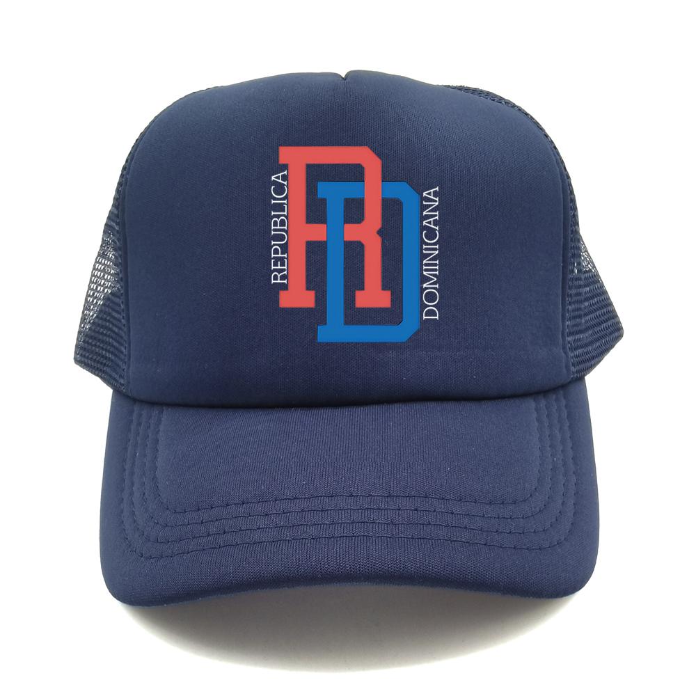 Dominikanische Republik RD Flagge Stolz Dominikanische Trucker-Kappe Sommer Netz Baseballkappe FeUnisex Unisex Retro Papa Geschenk Kappen