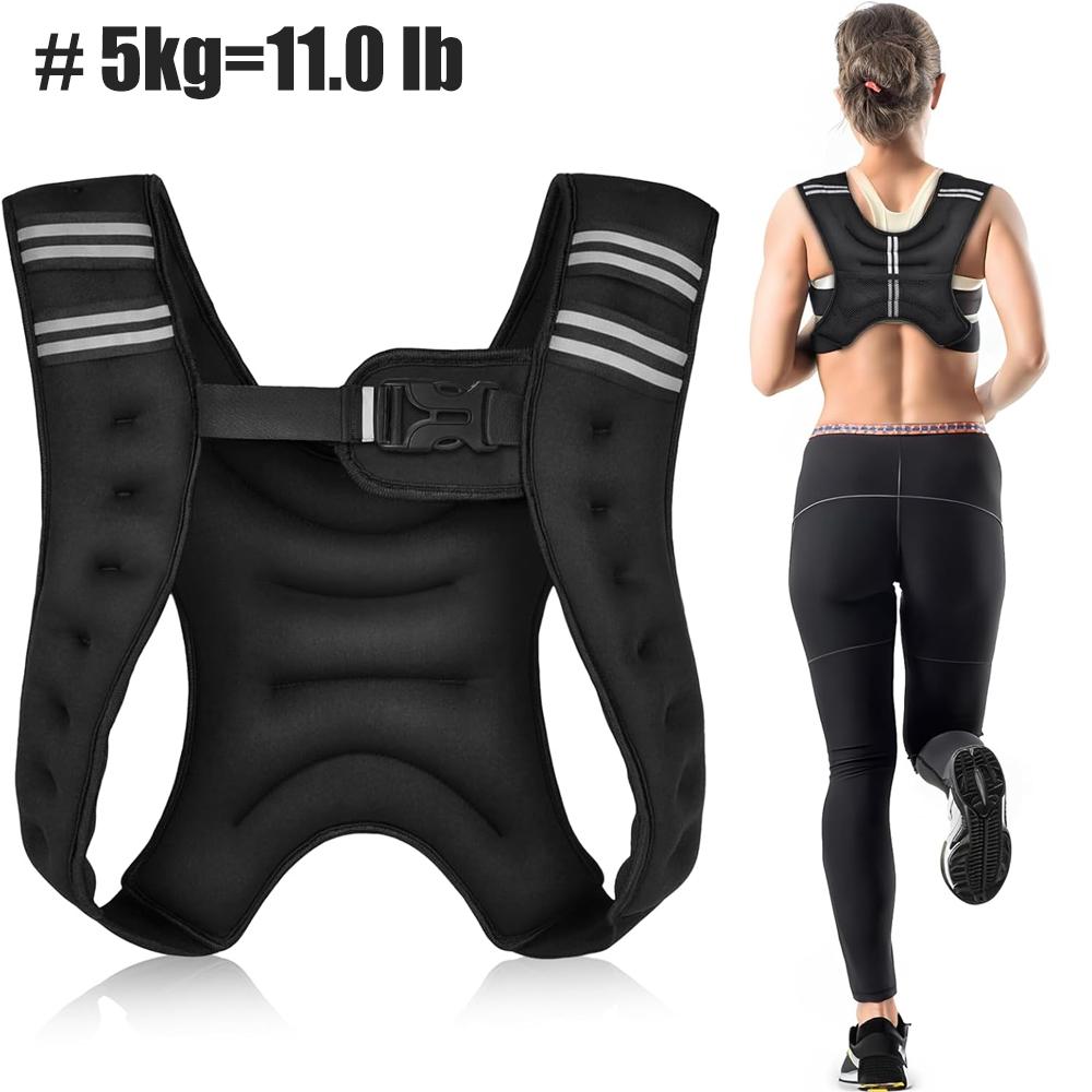

Durable And Safe 1Pcs Weighted Vest For Workoutstrength Training Weight Vest For Men Womenworkout Equipment For Training-3Kg/6.6Lbs5Kg/11Lbs