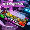 Personalizovaná podložka pod myš Geometry Dash s vlastním jménem, Podložka na stůl pro notebook PC, Dekorativní podložka na stůl pro domácnost, Podložka pod klávesnici, Dárek