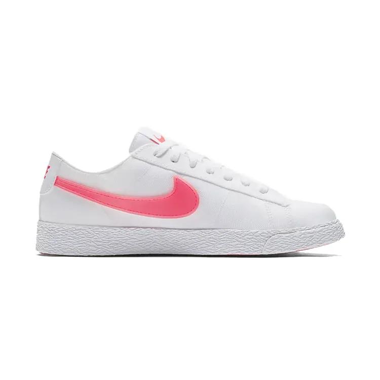 Nike Blazer Low Pop Grade School 'White Rush Pink' (Unisex) White / Rush Pink / Racer Pink Kids' Skateboarding Shoes AQ5604 100
