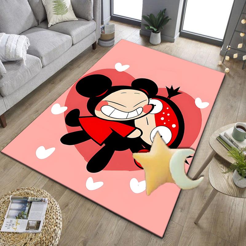 Heartfelt Love Cute Doll Office Rug Chair Mat, Game Carpet, Suitable for Front Door, Bedroom, Living Room, Desk, Holiday Gift