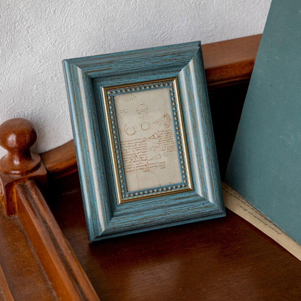 2 ks Mini starožitných fotorámečků Rustikální rámeček na fotky Malý rámeček Stolní fotorámeček Ložnice