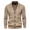 Autumn Winter Men's Zipper Knit Long Sleeves Thin Cashmere Fashion Top Sweater Coat