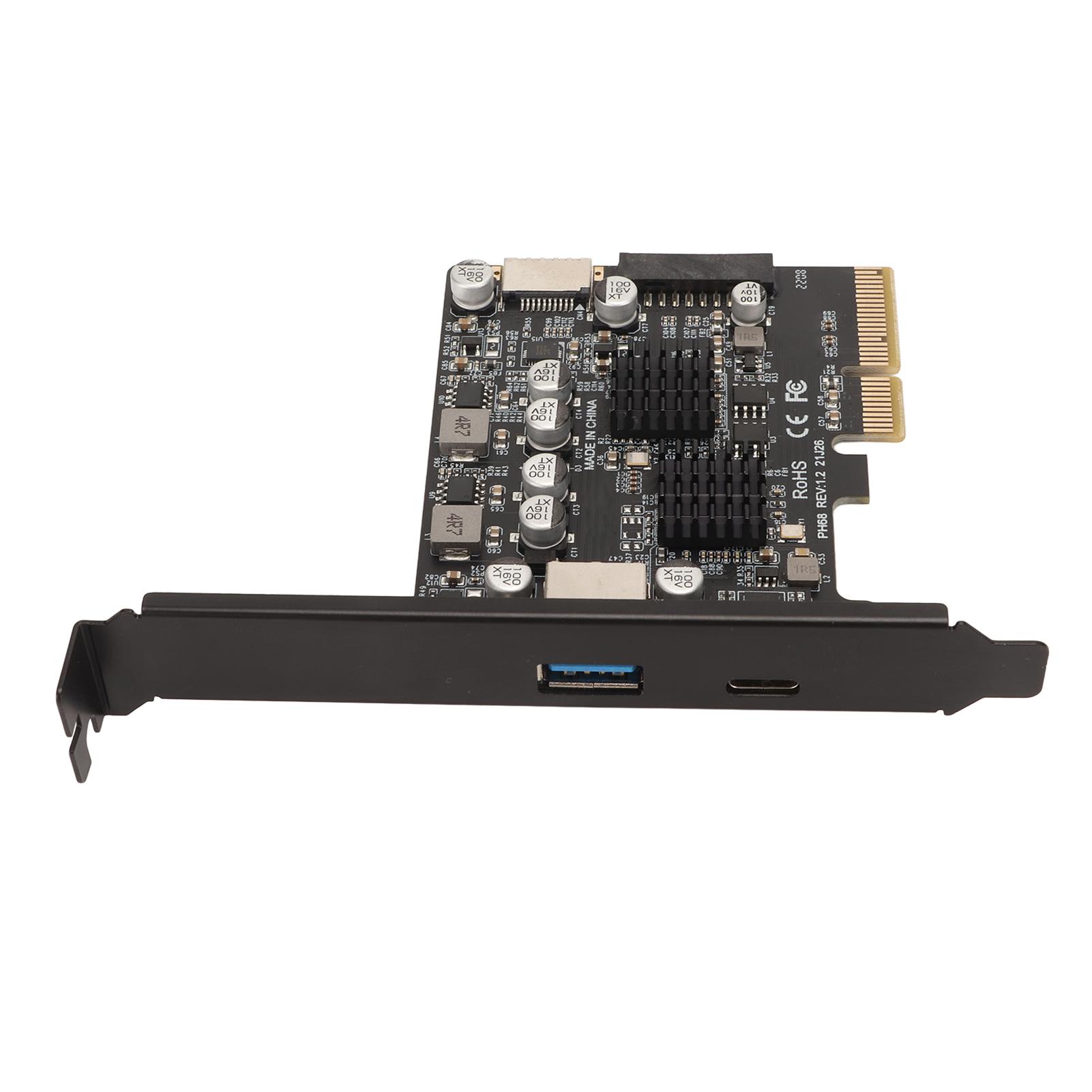 

Карта розширення PCIe типу C, високошвидкісна 10 Гбіт/с, позолочені контакти на передній панелі типу E, карта розширення PCIE USB 3.2 для