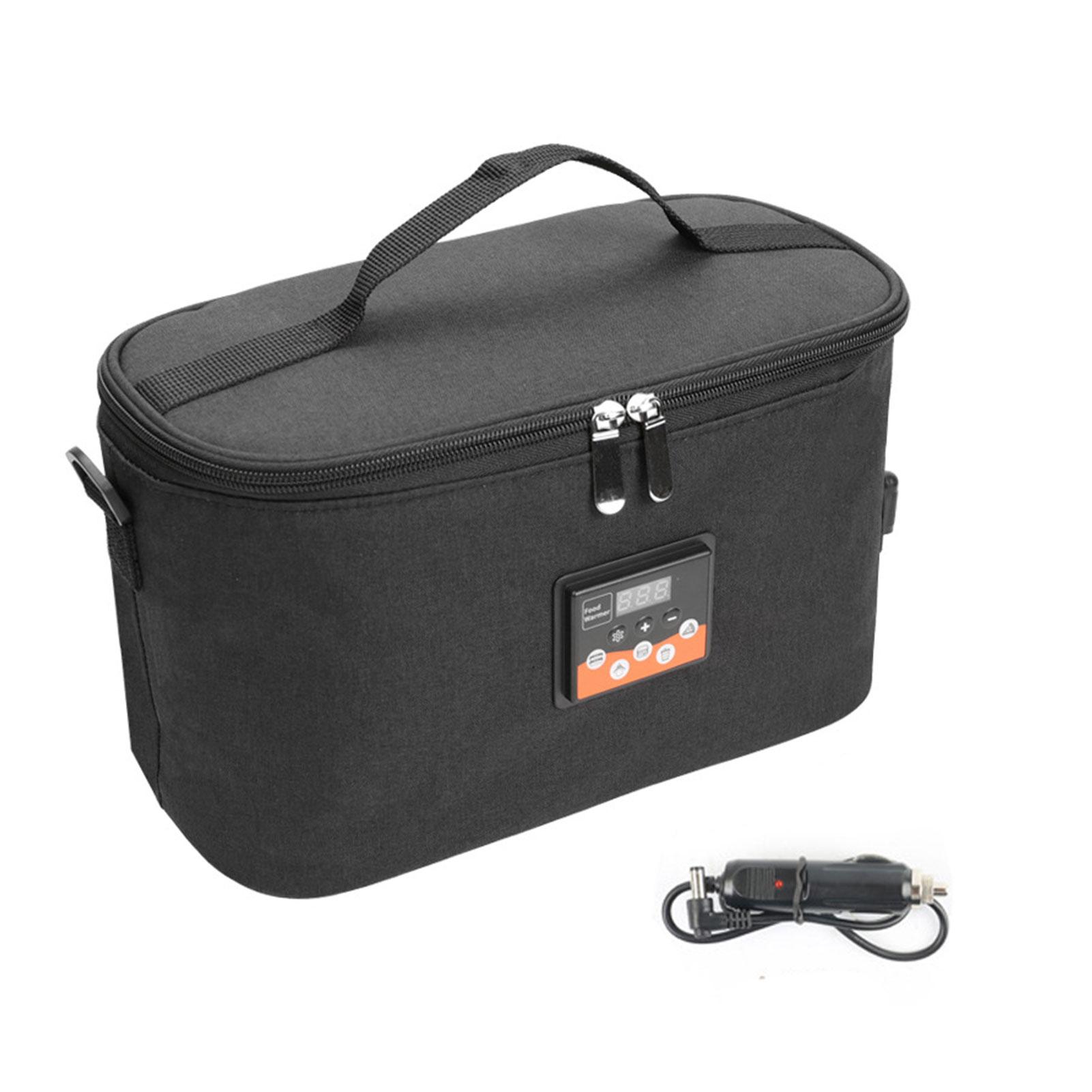 Car Warmer Bag Electric Lunch Box Food Warmer With Handle Portable Food Warmer 12v For Lunch Travel чёрный
