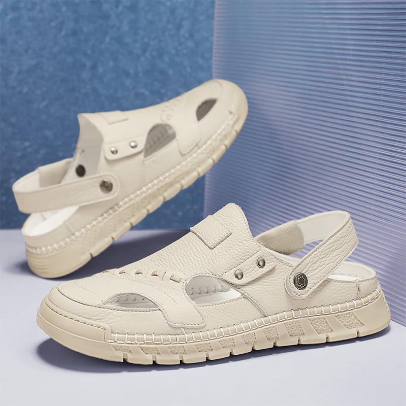 Fashion CYYTL Mens Sandals Outdoor Summer Casual Shoes Beach Walking Slides Slippers Comfort Luxury Designer Lightweight Leather Fashion