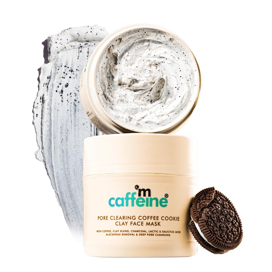 mCaffeine Pore Cleanse Coffee Cookie Detan Face Mask 100g For All Skin Types Blackhead Control