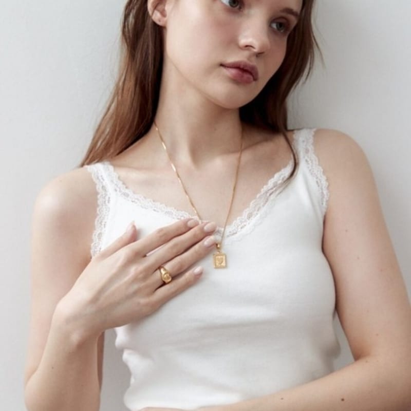 Salted Love Frame Heart Ring