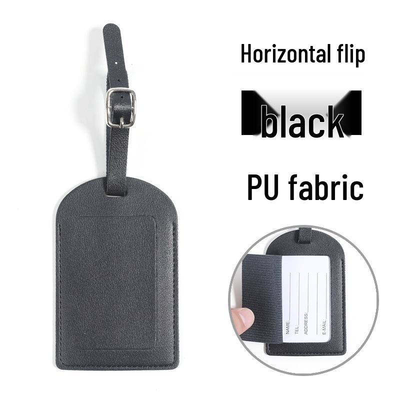 Customizable Multi-Color PU Faux Leather Luggage Tag with Lanyard and Card Holder - In Stock