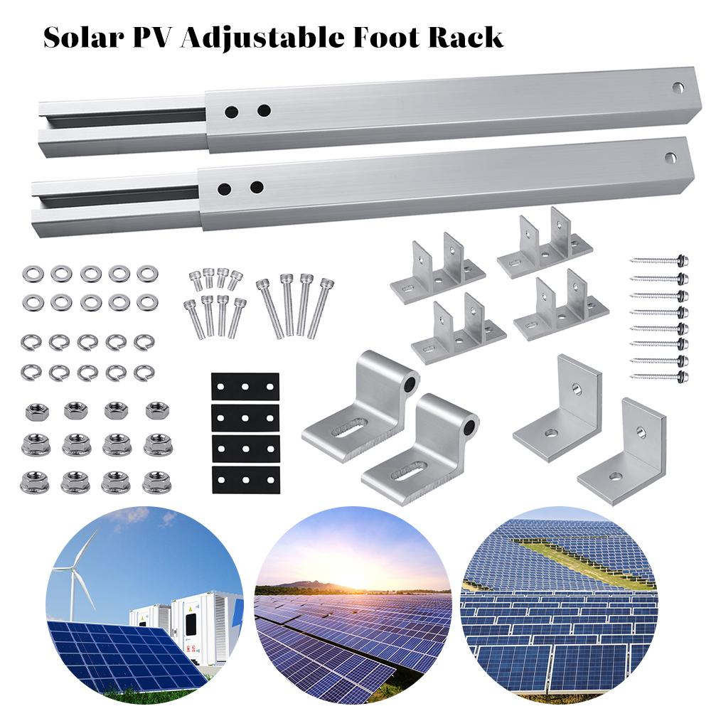 Solar Panel Mount Support Aluminum Alloy Tilt Bracket Adjustable Solar Panel Mounting Bracket Kit For RV Roof Boat