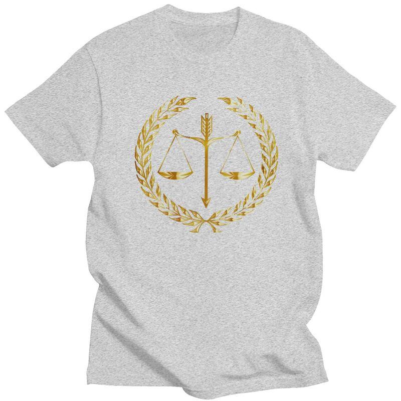 Custom Law Golden Scales Of Justice Tshirt for Men Short Sleeves T Shirt Lawyer Legal Party Tshirts Slim Fit 100 Cotton Tees