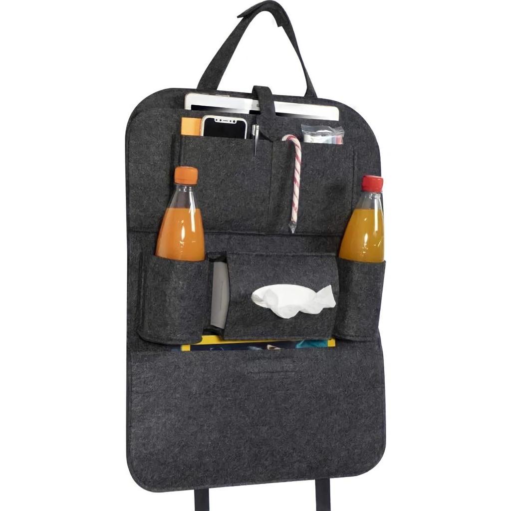 Ayaco Car Seat Back Stuff Organizer Luggage Organizer Organizer Felt Bag Cover Black