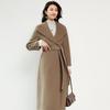 Women's Mid-Length Double-Faced Wool Coat with Belt - 2025 Autumn/Winter Collection
