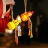 Year of The Horse Chinese Style Lantern with Tassel Blessing Words Luminous Gourd Lantern Handmade Printed