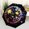 1pc Cosmic Painting Automatic Open/close Folding Umbrella, Compact Portable Travel Umbrella, Perfect Birthday/Christmas, Cute Umbrella, Dura