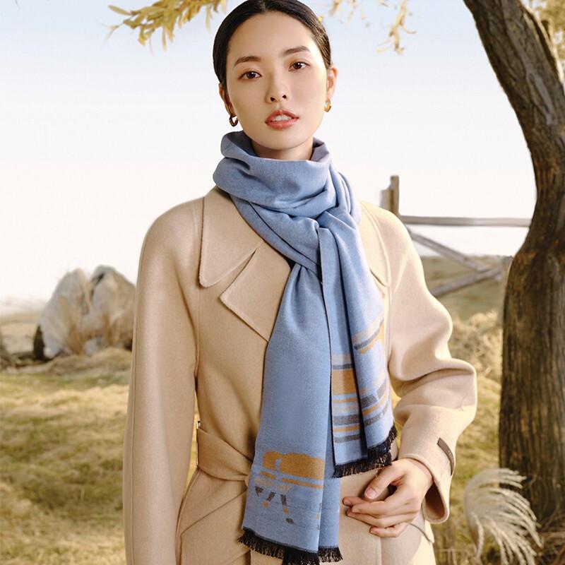 WENSLI Leading Horse Silk Velvet Scarf Shawl