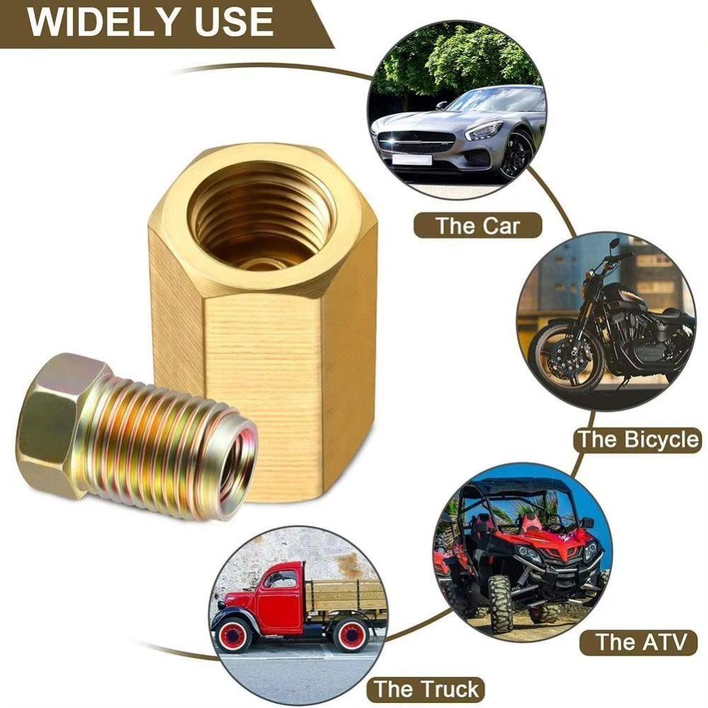 3/8 Inch-24 Threads Brake Hose Connector Hexagon Inverted Flare Fitting Brake Tube Fittings