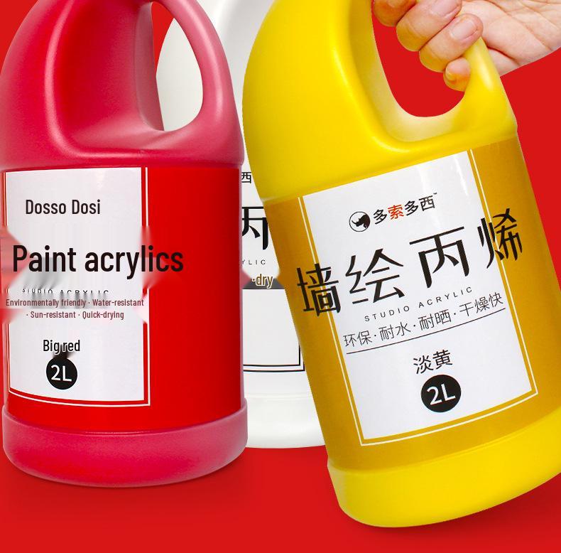 2L Acrylic Paint Bucket for Wall, Textile & Graffiti DIY Projects