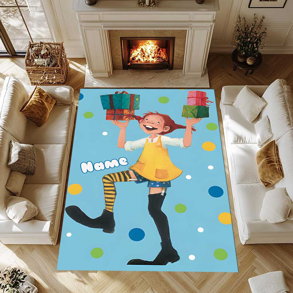 Pipi Customize your name rug, office chair cushion, home bedroom living room gift.