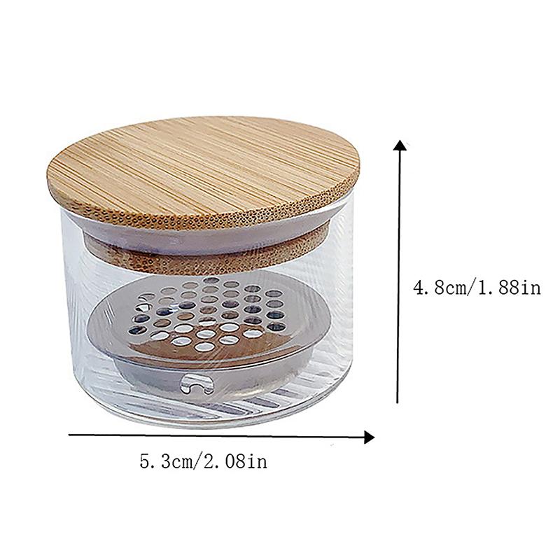 

1 шт. Стеклянная чашка для ногтей для пудры, жидкости, кисти, держатель, контейнер, оборудование, инструмент для маникюрного салона с деревянной крышкой, инструмент для нейл-арта, чашка для чистки